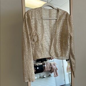 Sequin Gold Cape Jacket